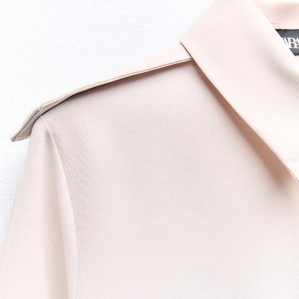 Zara DRAPED WAIST MIDI DRESS - Picture 9 of 9